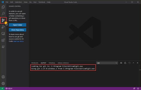 visual code git not found