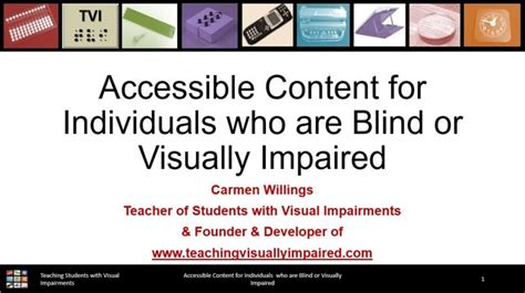 Visual Impairment Accommodations And Modifications