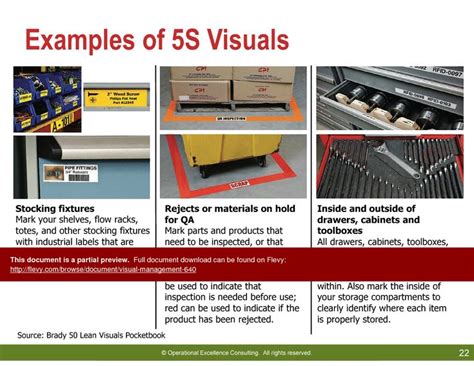 visual standards in manufacturing