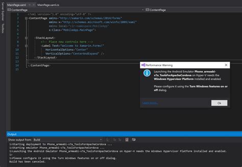 visual studio android emulator not showing