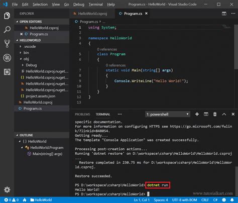 visual studio c project