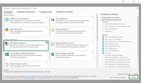 visual studio c support