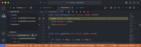 visual studio code c makefile project