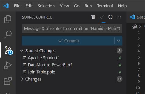 visual studio code commit operation was cancelled due to empty commit message