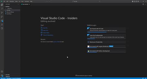 Visual Studio Code Create Environment
