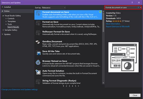 visual studio code format document does not work