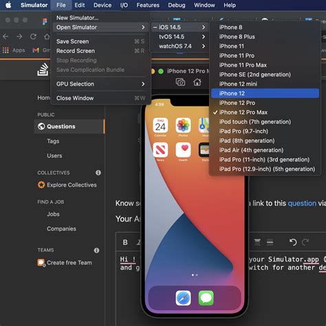 visual studio code ios emulator