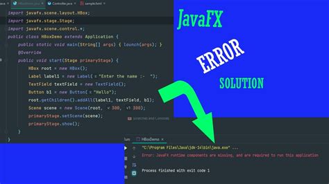 visual studio code javafx runtime components are missing