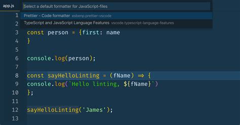 visual studio code js formatter