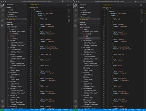 visual studio code json tree view