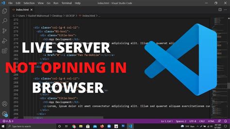 visual studio code live server not working