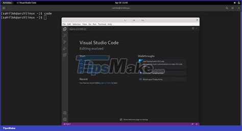 visual studio code para arch linux