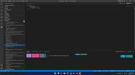 visual studio code powershell show variables