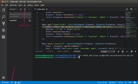 visual studio code push to git
