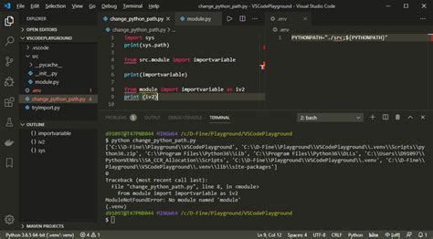 visual studio code python add library path