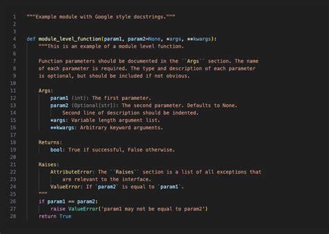 visual studio code python docstring format