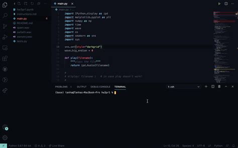 visual studio code terminal python version