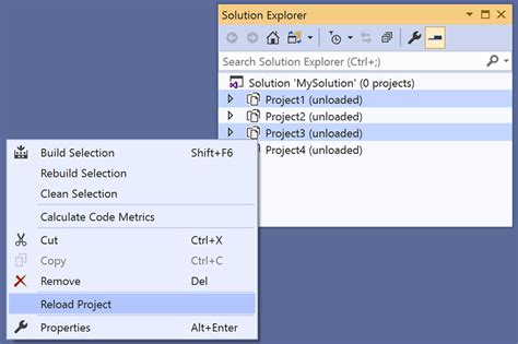 Visual Studio Reload Project Folder