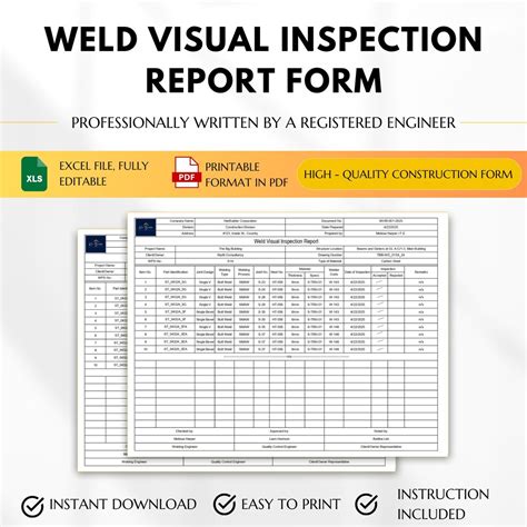 Visual Weld Inspection Report