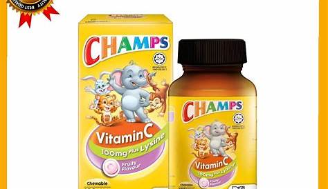 Vitamin C Kunyah Kanak-Kanak Chewies Vitamin C 100mg Vitamin C untuk