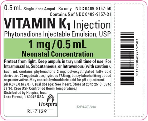 Vitamin K Shot Insert