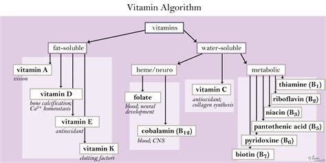 Vitamins Flow Chart