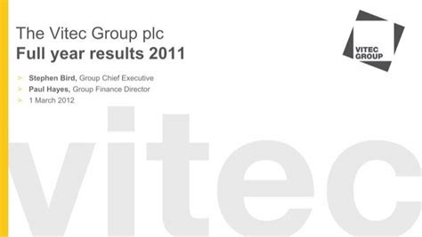 vitec group plc annual report