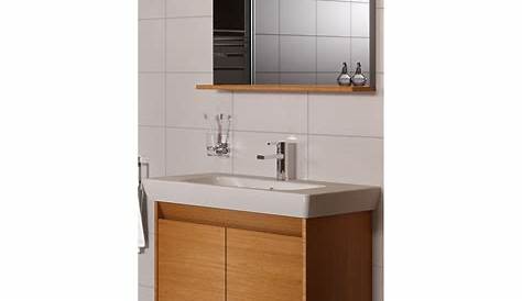 Vitra Banyo Dolaplari Fiyat Listesi Step Lavabo Dolabı Seti, 85 Cm, Teak (Ayna Ve Raf