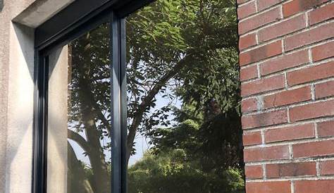 Fenêtre PVC blanc avec vitrage Antélio Clair "effet miroir"