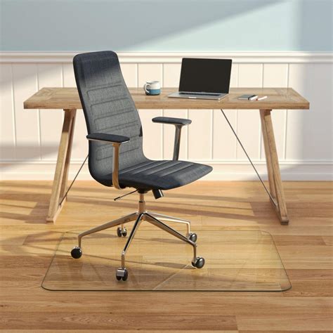 vitrazza glass floor mat for office chair