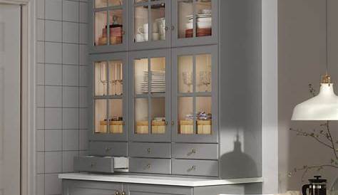 IKEA vitrine keukenkast Grey kitchen designs, Grey