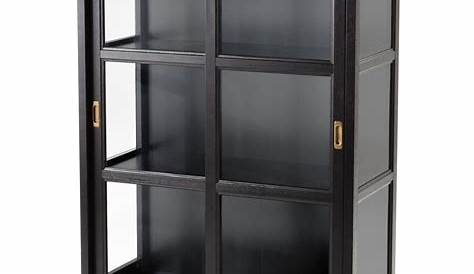 BRIMNES Vitrinekast, zwart, 80x190 cm IKEA