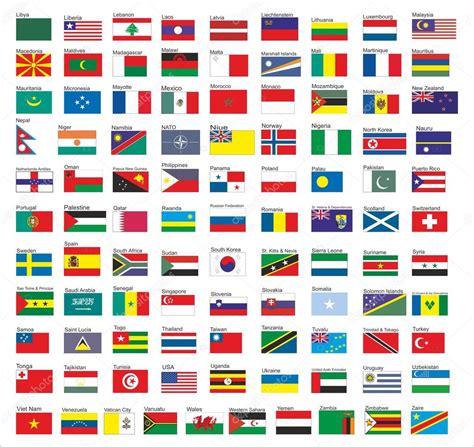 vlaggen van alle landen