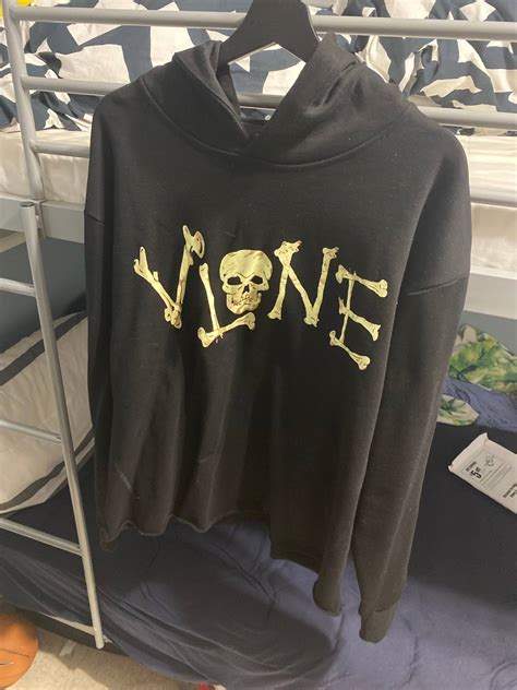 vlone hoodie with skeleton on it