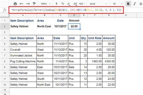 How to Vlookup Multiple Criteria and Columns in Google Sheets