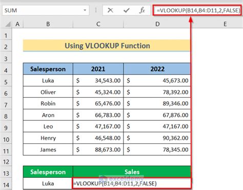 Vlookup And Hlookup In Excel With Example