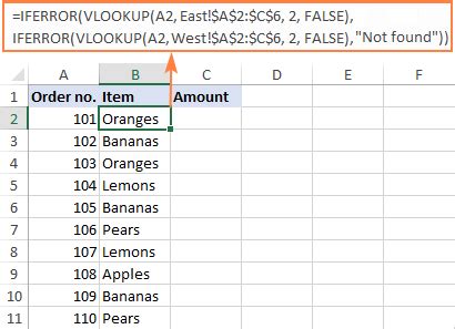 vlookup for multiple sheets with example