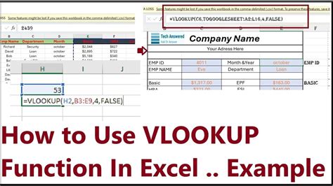 Vlookup Function In Excel Between 2 Sheets