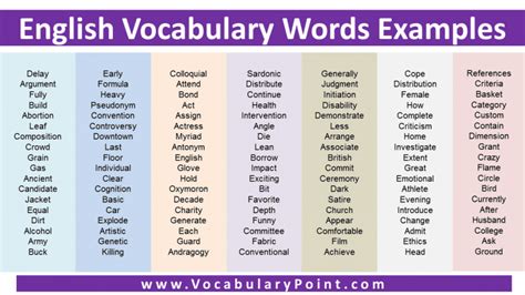 vocab examples