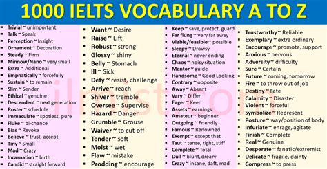 vocab for speaking ielts