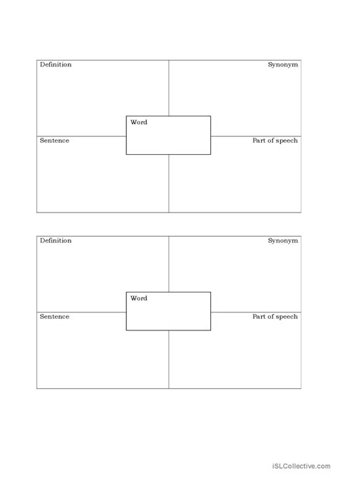 Vocab Worksheet Practice