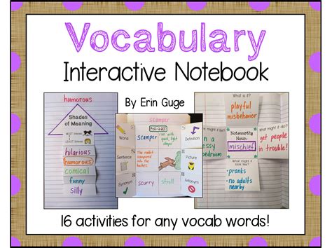 Vocabulary Notebook Ideas