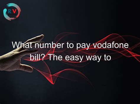 vodafone bill pay number