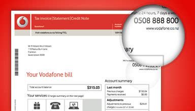 vodafone bill payment online nz