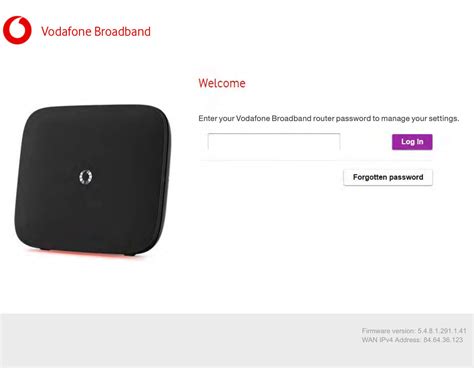 vodafone broadband router login