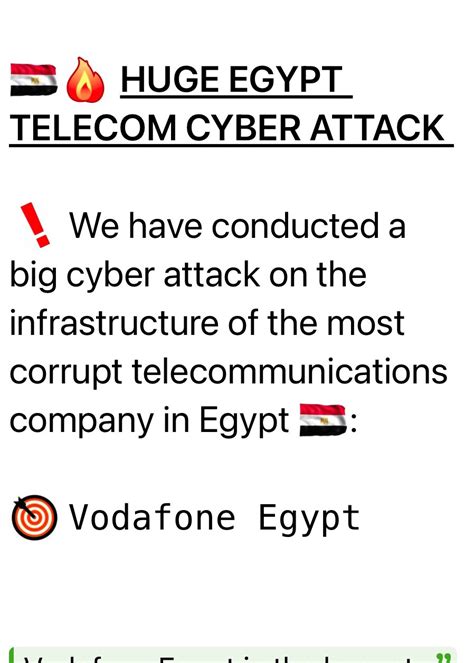 vodafone egypt outage