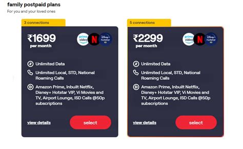 vodafone family plan postpaid