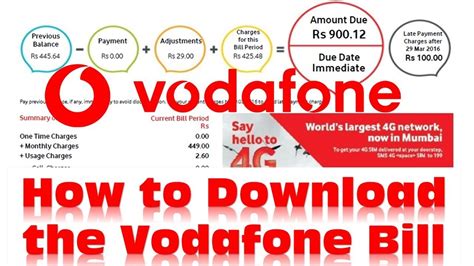 vodafone idea postpaid bill download