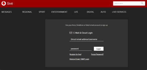 vodafone login email arcor app