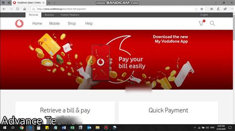 vodafone qatar bill payment online